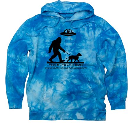 Crypto&nbsp;, a Aqua Blue Tie Dye Pullover Hoodie