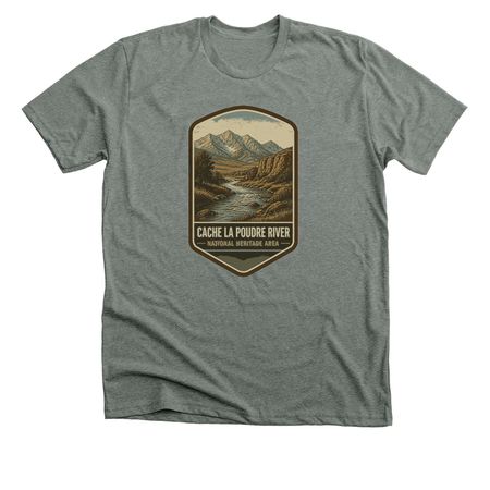 Badge Collection, a Deep Heather Premium Unisex Tee