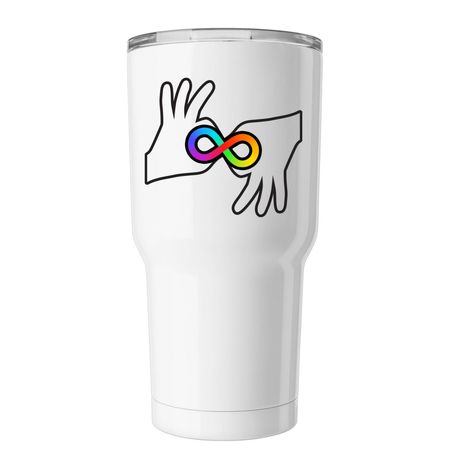 @SLINeurodiversity Tumbler, a White Insulated Tumbler