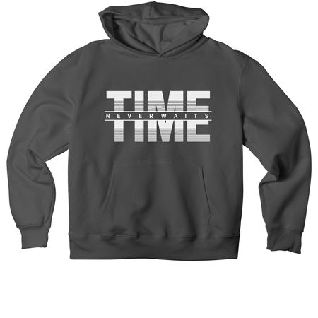 Time Never Waits, a Asphalt Premium Heavyweight Pullover Hoodie