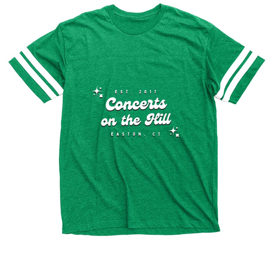Men's/Unisex Football Jersey Tee, a Vintage Green / White Football Jersey Tee