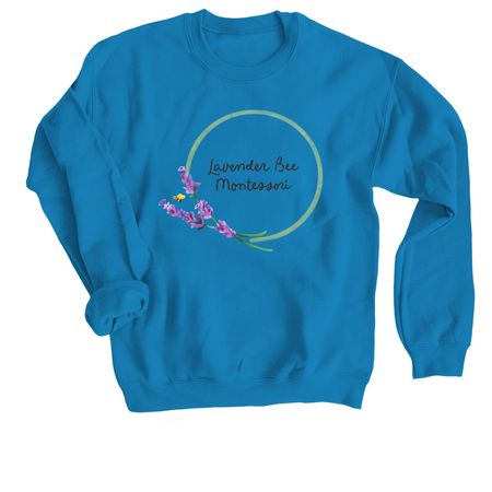 Lavender Bee Montessori, a Sapphire Crewneck Sweatshirt