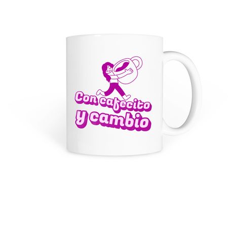 CAFECITO Y CAMBIO - Mug, a White Coffee Mug