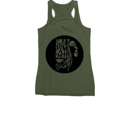 Signature Running Fat Chef Gear, a Military Green Women's Racerback