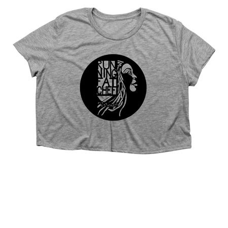 Signature Running Fat Chef Gear, a Athletic Heather Women?s Flowy Cropped Tee