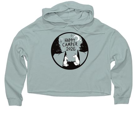Happy Camper 2026 Women's Tops, a Sage Women?s Lightweight Cropped Hoodie