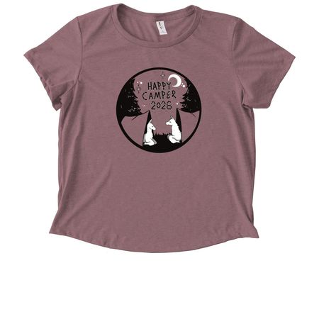 Happy Camper 2026 Women's Tops, a Vintage Rose Allmade Eco Triblend Women?s Scoop Neck Tee