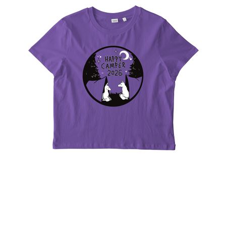 Happy Camper 2026 Women's Tops, a Purple Love Stanley/Stella Women?s Stella Muser Tee