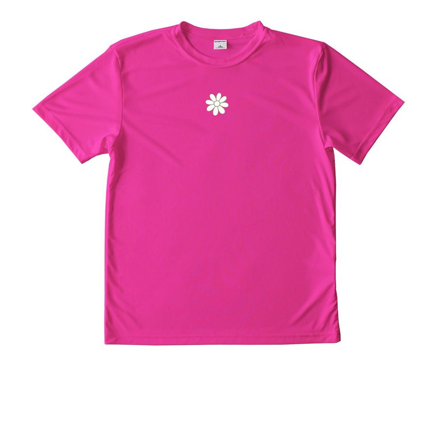 East Side - Flower Performance, a Neon Pink Youth Performance Tee