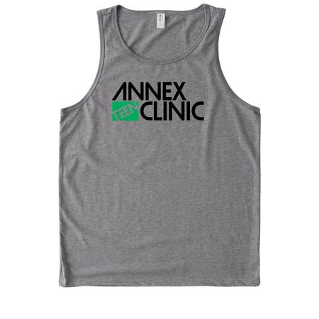 Annex Teen Clinic (Black), a Aluminum Grey Allmade Eco Triblend Tank