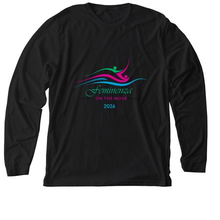 Feminenza on the Move: 2026, a Solid Black Blend Premium Long Sleeve Tee