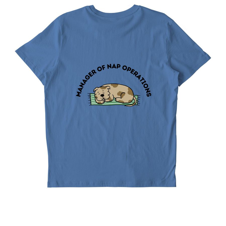 Manager of Nap Operations, a Bright Blue Stanley/Stella Unisex Crafter Tee