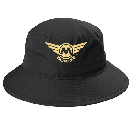 Manitwo Flyers Hats, a Black Printed UV Bucket Hat