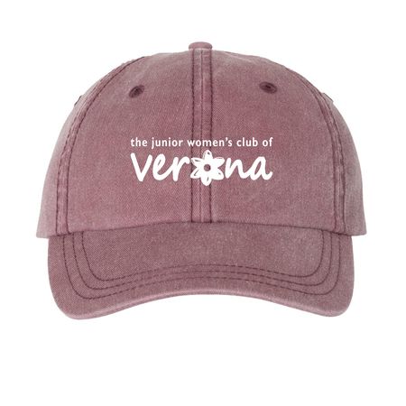 The Verona Juniors Classics Collection, a Maroon Printed Pigment Dye Baseball Cap