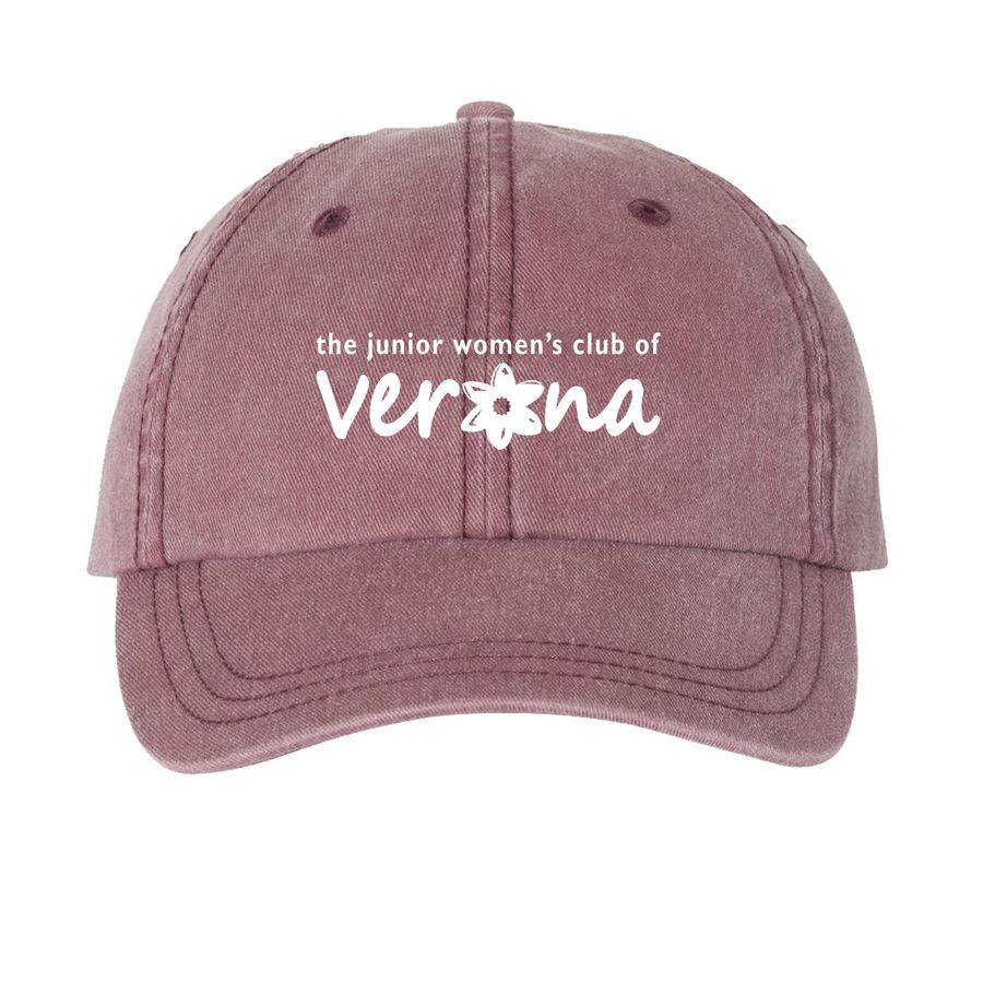 The Verona Juniors Classics Collection, a Maroon Printed Pigment Dye Baseball Cap