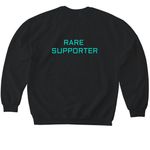 End Alexander Disease Rare Supporter, a Black Softstyle Crewneck Sweatshirt (back-view)