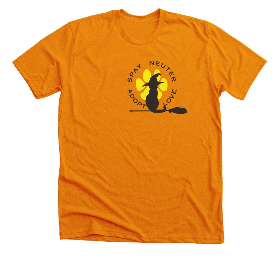 Roams To Homes-Bark Boo and Meow too!, a Heather Orange Premium Unisex Tee