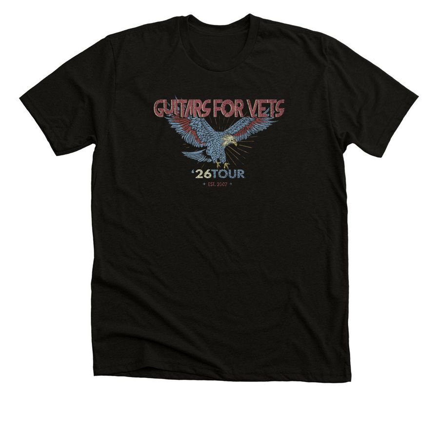 2026 G4V Tour Tee, a Black Heather Premium Unisex Tee