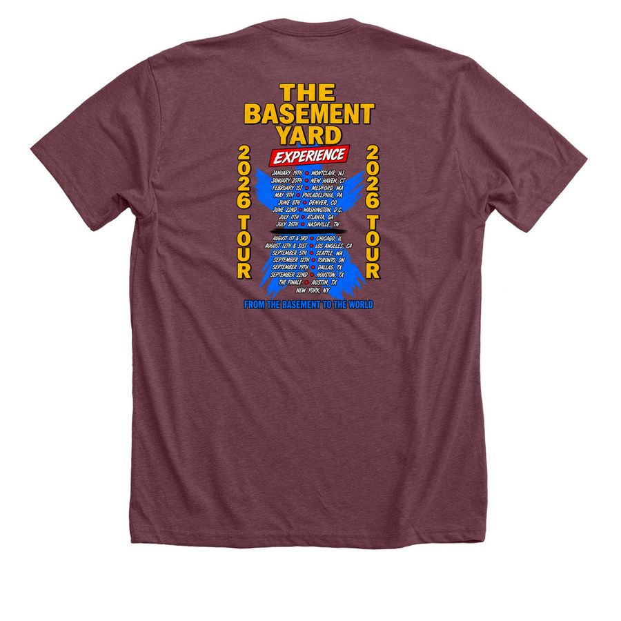the basement yard merch, a Heather Maroon Premium Unisex Tee