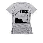 Makana, a Dark Heather Grey Women's Slim Fit Tee (back-view)