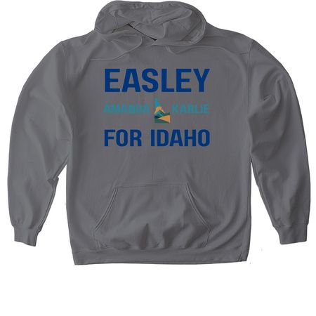 Easley for Idaho Logo Merch&nbsp;, a Charcoal Gildan Softstyle Pullover Hoodie