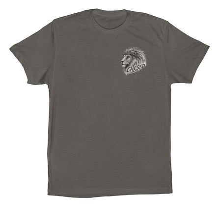CHESED ? Lion of Judah | Ask Me What It Means, a Asphalt Premium Cotton Tee