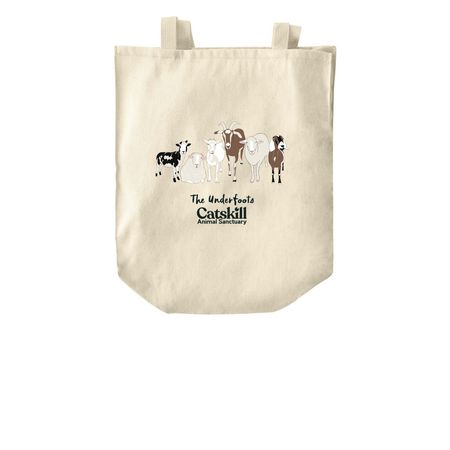 Underfoots Tote Bag, a Natural Over-the-Shoulder Shopping Tote Bag