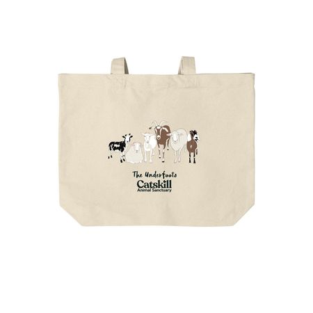 Underfoots Tote Bag, a Natural Cotton Canvas Tote Bag