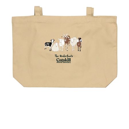 Underfoots Tote Bag, a Oyster Large Organic Cotton Tote Bag