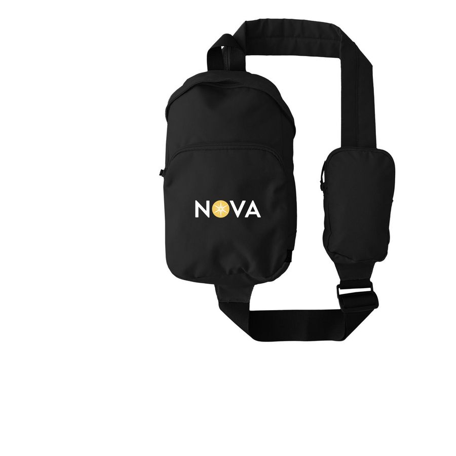 NOVA Logo Sling Bag, a Black Grove Sling Bag