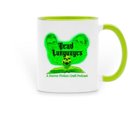 Dead Languages - The Well of Writing, a Green Two-Tone Ceramic Mug