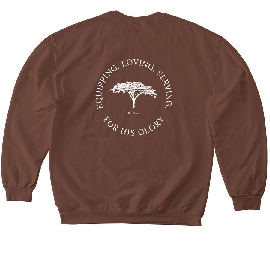 Angaza Design 2, a Cocoa Softstyle Crewneck Sweatshirt (back-view)