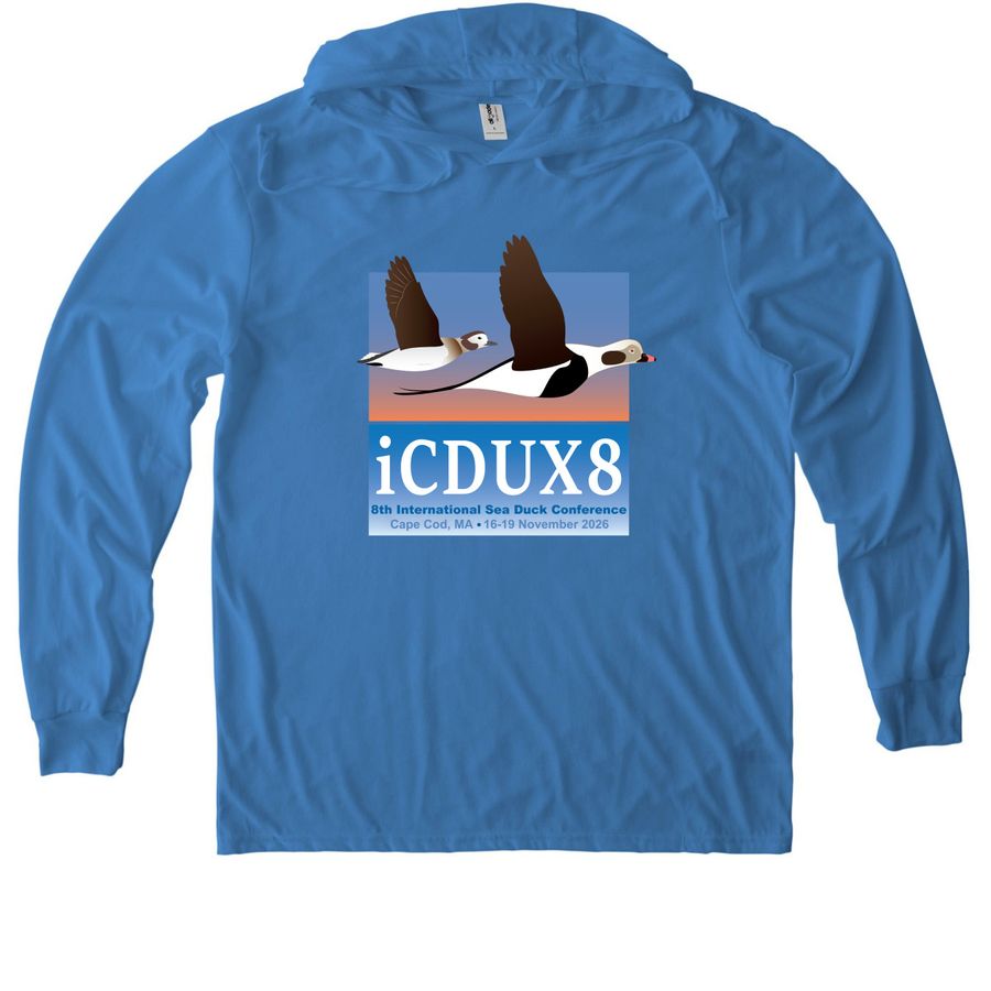 iCDUX8: Tees & Long-sleeve front logo (light), a Azure Blue Allmade Eco Triblend Hoodie Tee