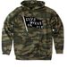 Live Queer Or Die - Version 2, a Forest Camo Heavyweight Camo Pullover Hoodie