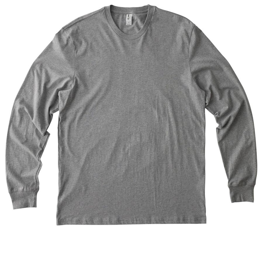 KNOM Radio Mission, a Granite Grey Heather Allmade Organic Cotton Long Sleeve Tee