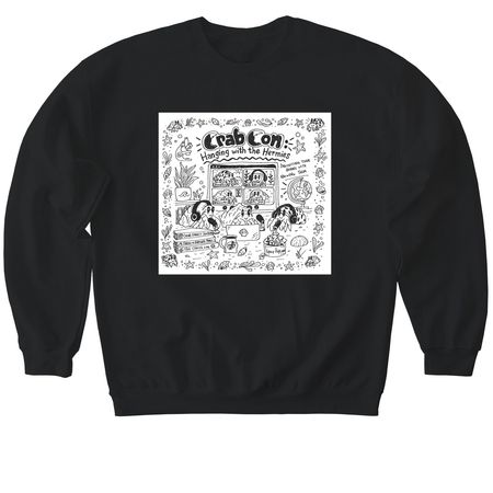 Hangin' with the Hermies, a Black Softstyle Crewneck Sweatshirt