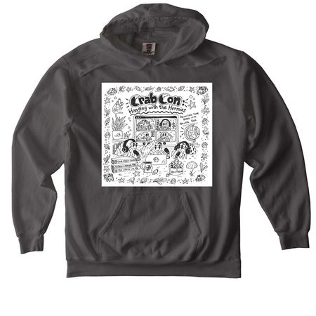 Hangin' with the Hermies, a Pepper Comfort Colors Pullover Hoodie