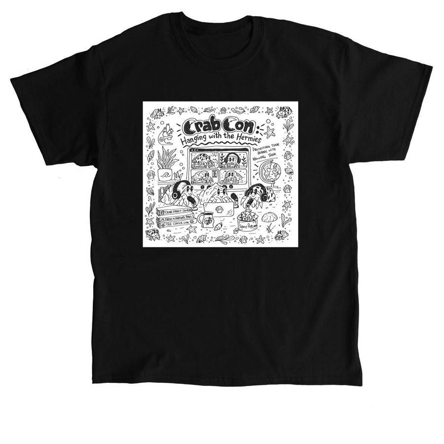 Hangin' with the Hermies, a Black Classic Unisex Tee