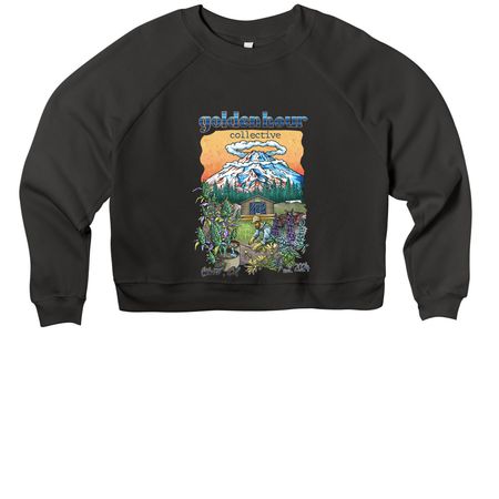 Goldenhour Collective, a Black Women's Premium Cropped Raglan Sweatshirt