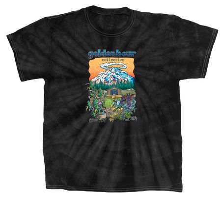Goldenhour Collective, a Black Classic Tie Dye Tee