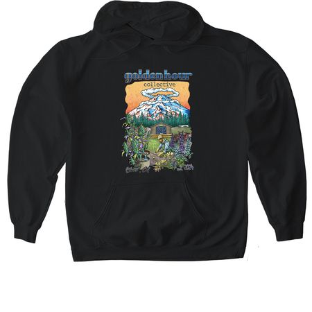 Goldenhour Collective, a Black Gildan Softstyle Pullover Hoodie