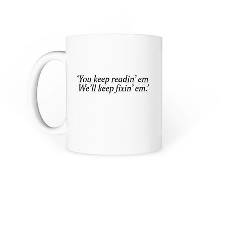 Pasternak Book Repair mug, a White Coffee Mug (back-view)