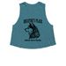For the ladies, a Heather Deep Teal Women's Cropped Racerback Tank