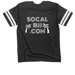 SoCal BJJ&nbsp;, a Vintage Smoke / White Football Jersey Tee (back-view)