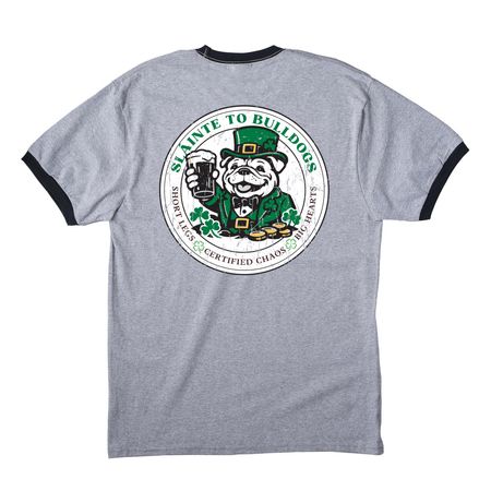 Sl?inte to Bulldogs!, a Athletic Heather/ Jet Black Cotton Ringer Tee