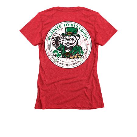 Sl?inte to Bulldogs!, a Red Women's Slim Fit Tee