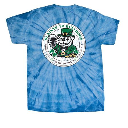 Sl?inte to Bulldogs!, a Baby Blue Classic Tie Dye Tee