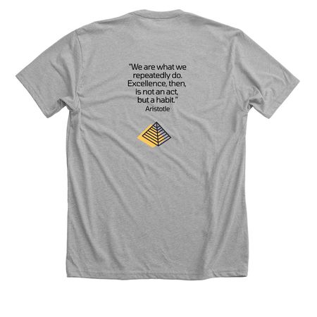 Pyramid Project Shirt, a Athletic Heather Premium Unisex Tee (back-view)
