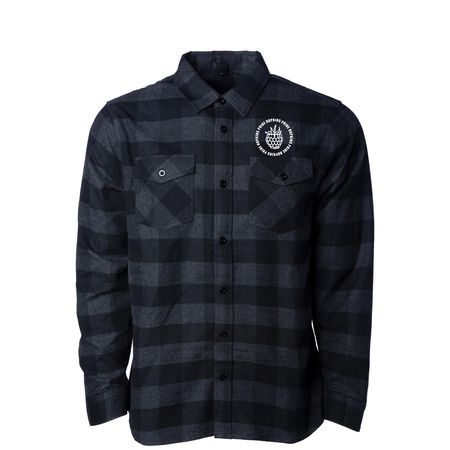 HOPKINS PRIDE FLANNEL, a Charcoal Heather/ Black Unisex Flannel Shirt