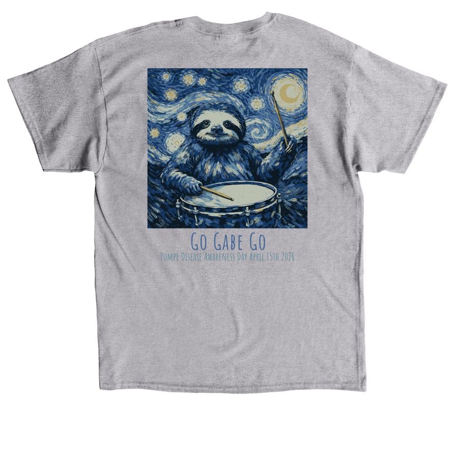 Go Gabe Go, a Sport Grey Classic Unisex Tee (back-view)